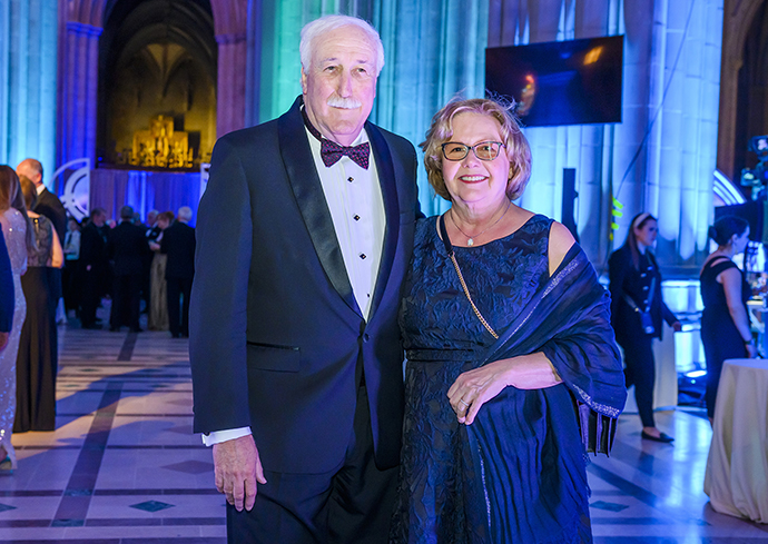 Sean O'Keefe and wife dressed in formal wear at Washington DC gala